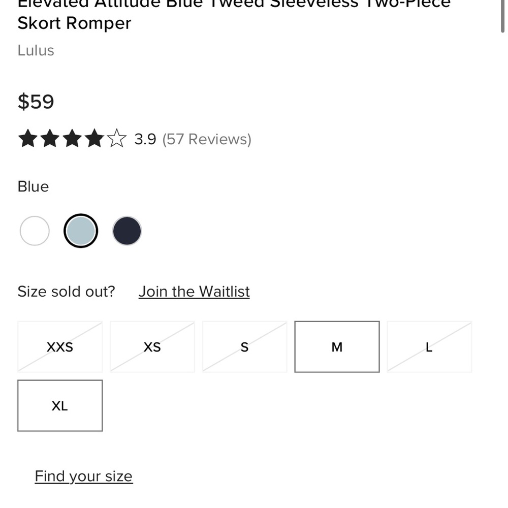 Lulu's Elevated Attitude Light Blue Tweed 2 Piece Skort - Picture 9 of 9